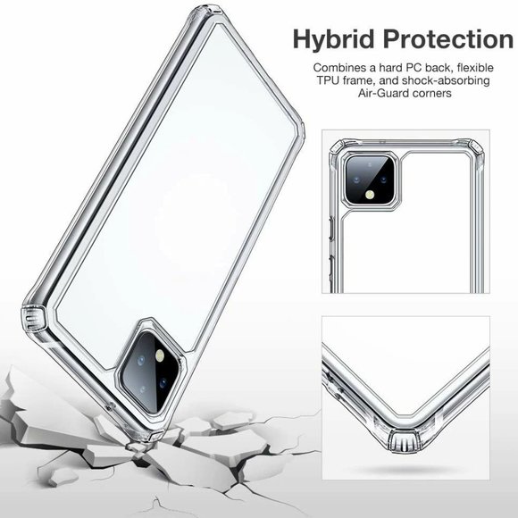 5/$25 Google Pixel 4 Air Armor Clear Case - Picture 3 of 7